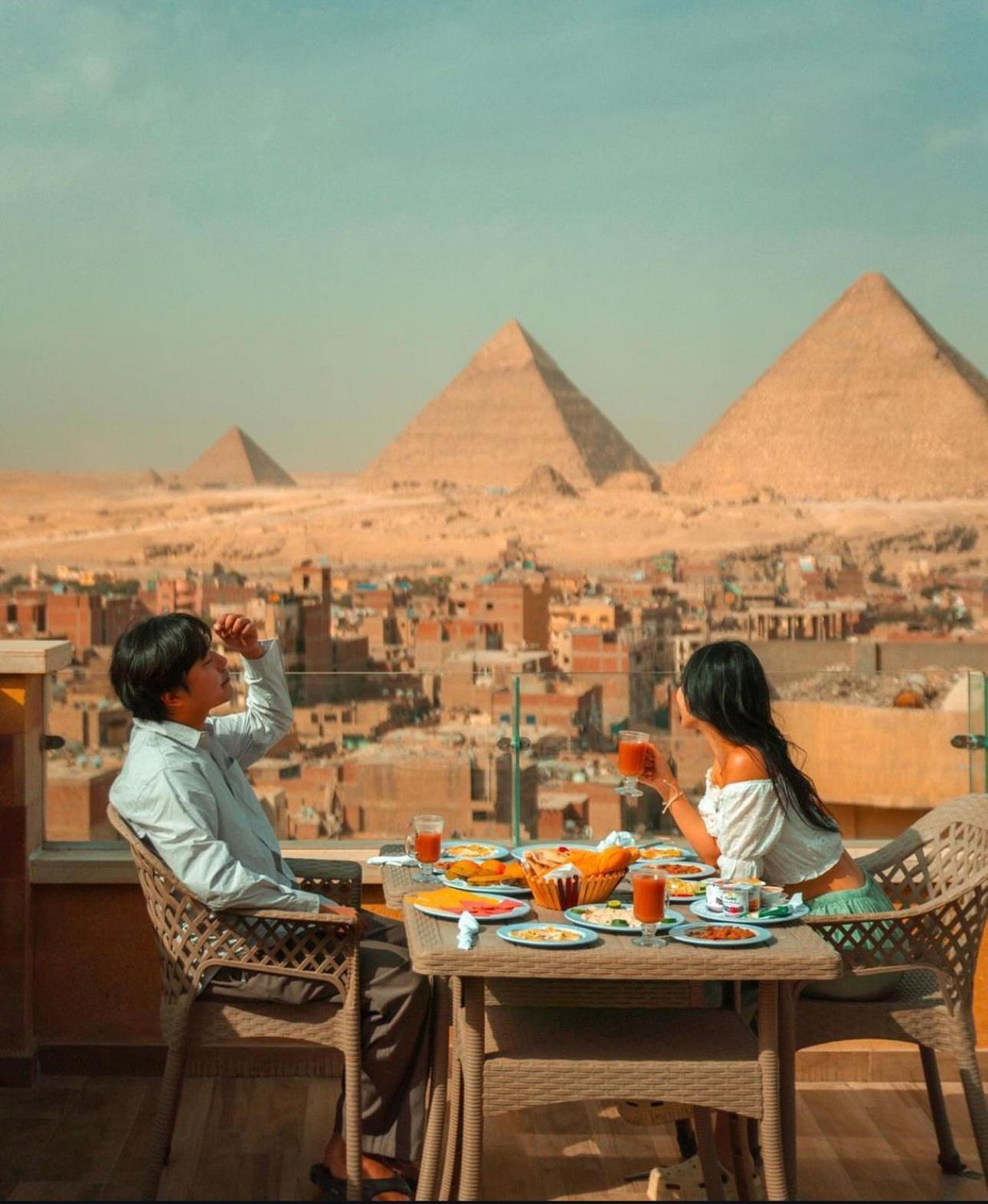 Celia Pyramids View Inn Nazlet el-Sîsi Exterior foto